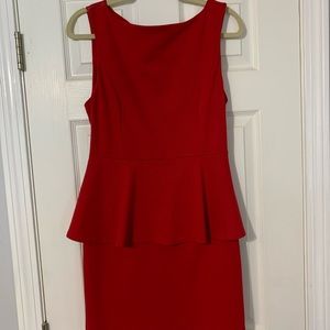 Hot red bodycon dress